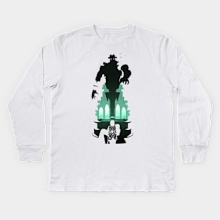 Shadow of the Colossus - Malus silhouette Kids Long Sleeve T-Shirt